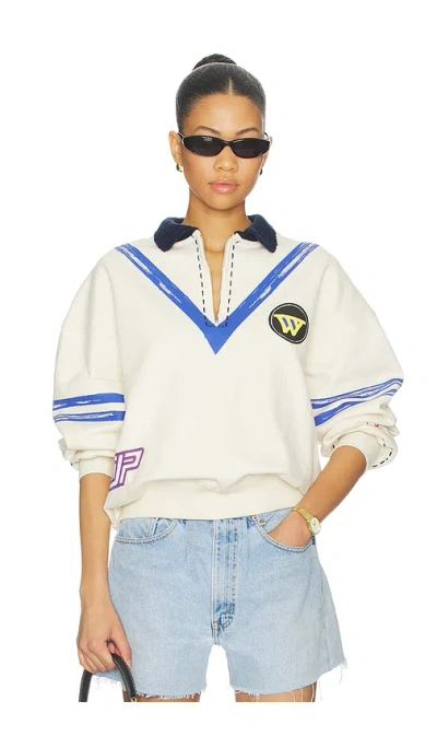 Dannijopro The Letterman Pullover In White