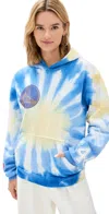 Dannijopro Warriors Team Crew Hoodie Blue Tie Dye In Blue Tie Dye