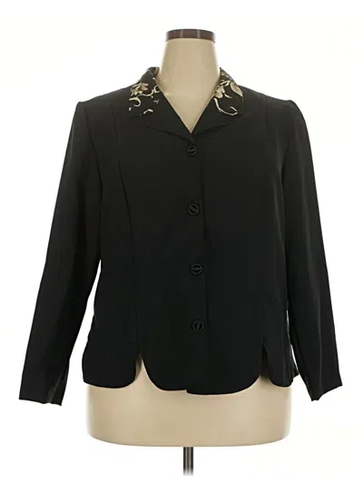 Pre-owned Danny & Nicole 3/4 Sleeve Blouse In Black