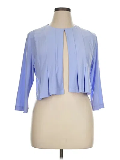 Pre-owned Danny & Nicole 3/4 Sleeve Blouse In Blue