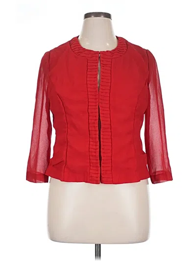 Pre-owned Danny & Nicole 3/4 Sleeve Top Red Square Neckline Tops