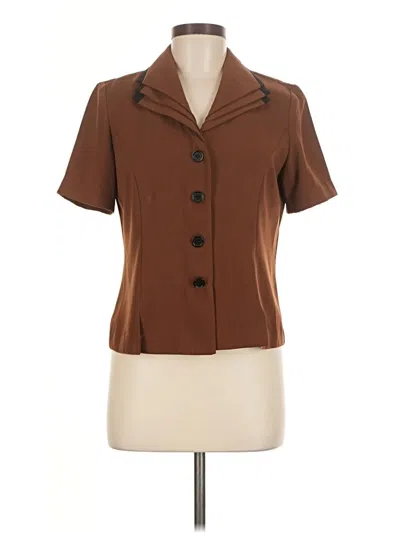 Pre-owned Danny & Nicole Blazer Jacket In Brown