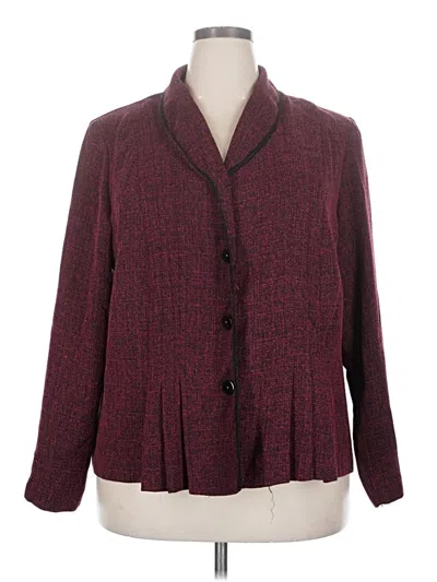 Pre-owned Danny & Nicole Blazer Jacket In Burgundy