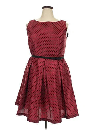 Pre-owned Danny & Nicole Cocktail Dress In Burgundy