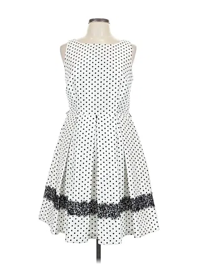 Pre-owned Danny & Nicole Cocktail Dress In White