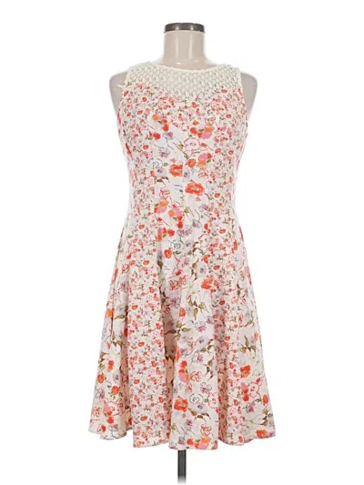 Pre-owned Danny & Nicole Cocktail Dress In White