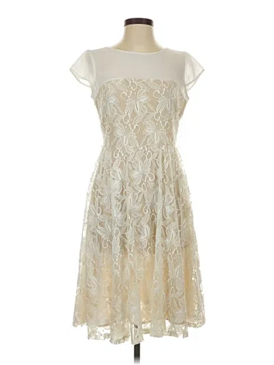 Pre-owned Danny & Nicole Cocktail Dress In White