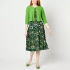 Danny & Nicole Womens Medallion Midi Jacket Dress In Green