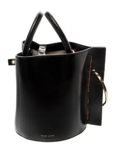 Pre-owned Danse Lente Leather Bucket Bag In Black