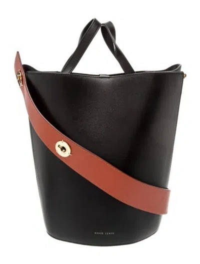 Pre-owned Danse Lente Leather Bucket Bag In Black