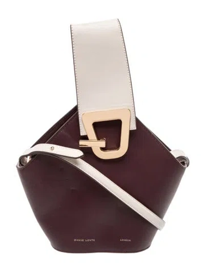 Pre-owned Danse Lente Leather Bucket Bag In Burgundy