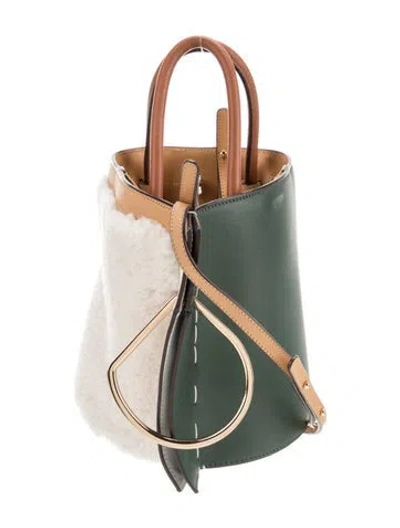 Pre-owned Danse Lente Leather Bucket Bag In Neutral