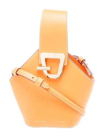 Pre-owned Danse Lente Leather Bucket Bag In Orange