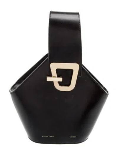 Pre-owned Danse Lente Leather Top Handle Bag In Black