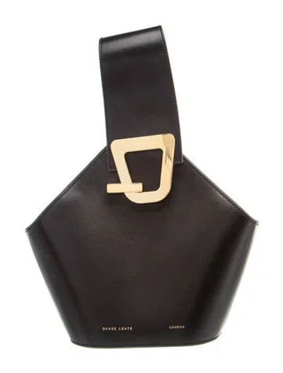 Pre-owned Danse Lente Leather Top Handle Bag In Black