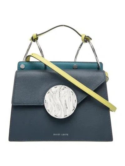 Pre-owned Danse Lente Leather Top Handle Bag In Blue
