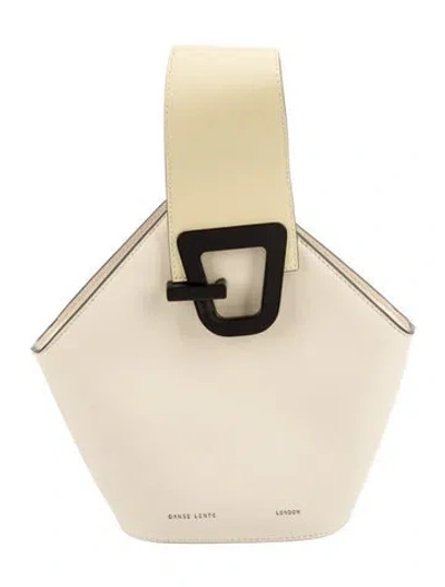 Pre-owned Danse Lente Leather Top Handle Bag In Neutral