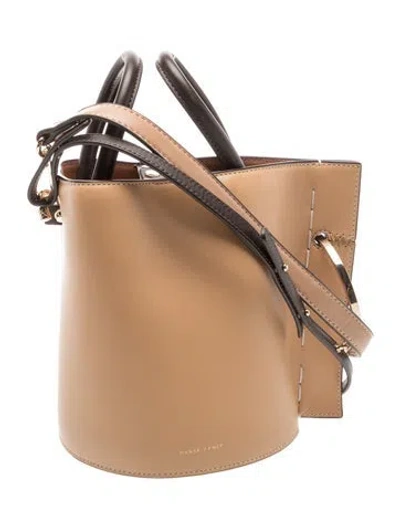 Pre-owned Danse Lente Leather Top Handle Bag In Neutral