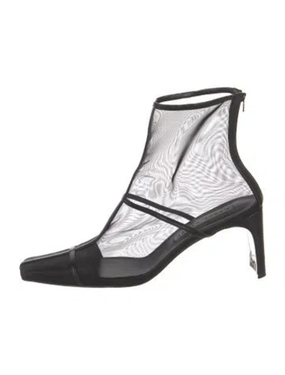 Pre-owned Danse Lente Mesh Boots In Black