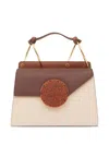 Danse Lente Phoebe Bis Circular-detail Top-handle Bag In Neutral
