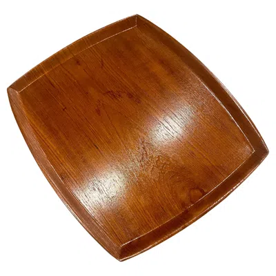 Pre-owned Dansk 1950's Swedish Modern Molded Teak Serving Tray In Brown