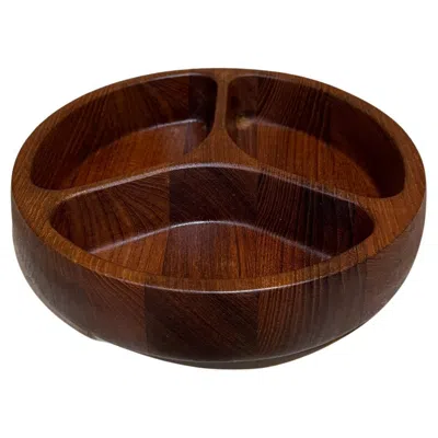 Pre-owned Dansk 1960s  Teak Sectioned Serving Dish Jens Quistgaard In Brown
