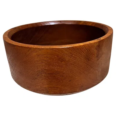 Pre-owned Dansk 1960s Scandinavian Teak Bowl Style  Of Denmark In Brown