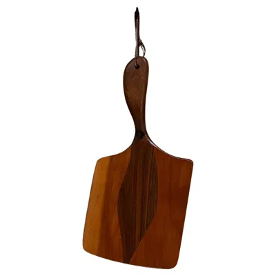 Pre-owned Dansk 1970s Charcuterie Cutting Board Organic Wood In Brown