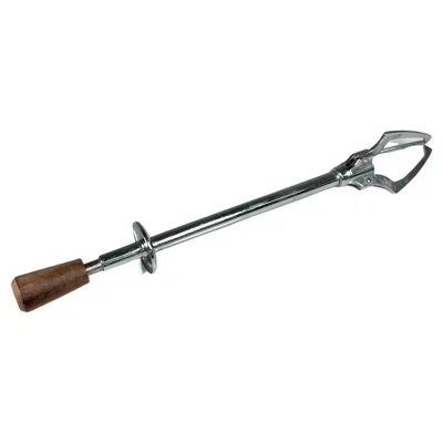 Pre-owned Dansk 1970s Mechanical Ice Sugar Cube Tongs Stainless Steel And Teak Japan In Brown