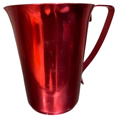 Pre-owned Dansk 1970s Modernist Red Aluminum Pitcher