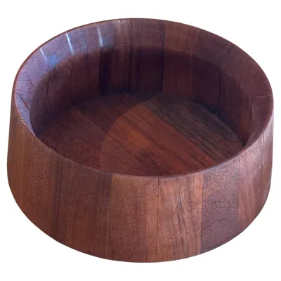 Pre-owned Dansk Danish Modern Staved Teak Bowl By Jens Quistgaard For  In Brown