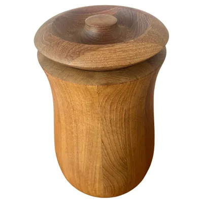Pre-owned Dansk Danish Modern Tall Teak Bar Ice Bucket By Jens Quistgaard For  In Brown