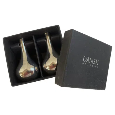 Pre-owned Dansk Danish Onion Candle Holders In Gift Box By Jens H. Quistgaard 1960s, Set Of 2. In Silver
