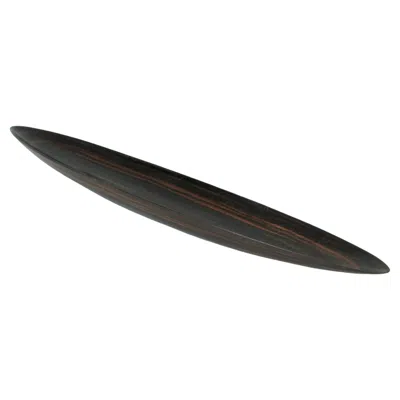 Pre-owned Dansk Hand Carved Rosewood Canoe Shape Dish In Brown