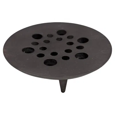 Pre-owned Dansk Jens Quistgaard Cast Iron Candle Holder  Moon Crater In Black