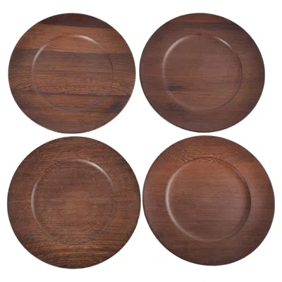 Pre-owned Dansk Jens Quistgaard Set Of 4 Coaster Plates Wengé Rare Wood, Kronjyden Denmark 1960s In Brown