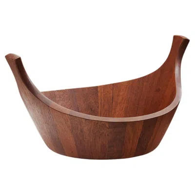 Pre-owned Dansk Jens Quistgaard Staved Teak Bowl For  Design, Denmark, 1950s In Brown