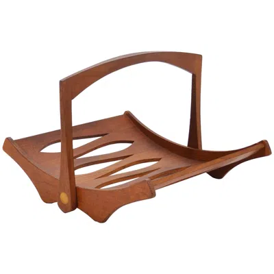 Pre-owned Dansk Jens Quistgaard Teak Magazine Holder By  In Brown