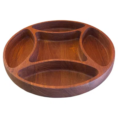Pre-owned Dansk Large Divided Bowl / Tray In Teak By Jens Quistgaard For  In Brown