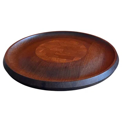 Pre-owned Dansk Large Wenge & Butcher Block Cheese Tray By Jens Quistgaard For  Rare Woods In Brown