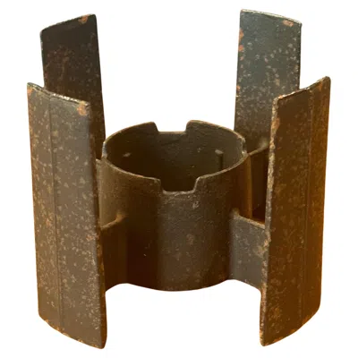 Pre-owned Dansk Mcm Iron Candle Holder By  In Brown