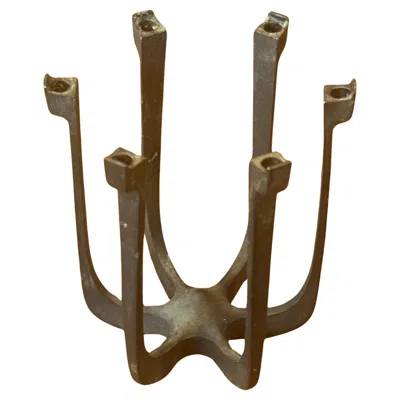 Pre-owned Dansk Mcm Iron Candle Holder By Gunnar Cyren Lysestager For  In Brown