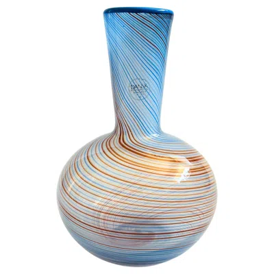 Pre-owned Dansk Mezza Filigrana Glass Vase In Transparent