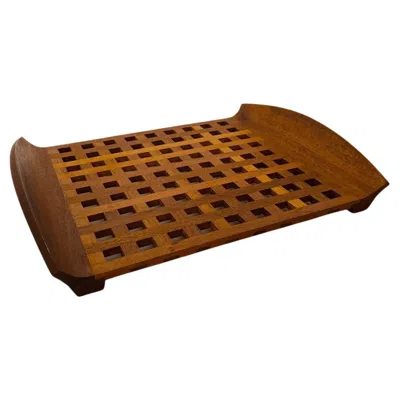 Pre-owned Dansk Midcentury 1950s Solid Teak Danish Modern Rare Tray By Quistgaard For  In Brown