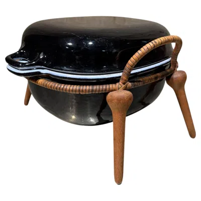 Pre-owned Dansk Mid-century Modern Casserole Dish And Stand From The Anker-line Range In Brown
