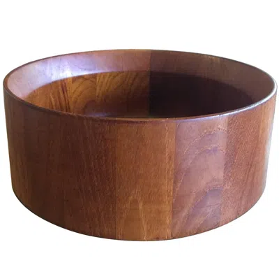 Pre-owned Dansk Mid-century Staved Teak Bowl By Jens Quistgaard In Brown
