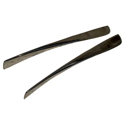 Pre-owned Dansk Pair Of  Knives Modern Stainless Flatware Korea In Black