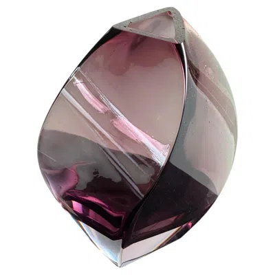 Pre-owned Dansk Postmodern Freeform Purple Art Glass Vase By , 20th Century