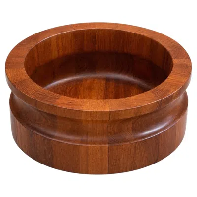 Pre-owned Dansk Rare  International Designs Ltd. Danish Modern Staved Teak Centerpiece Bowl In Brown