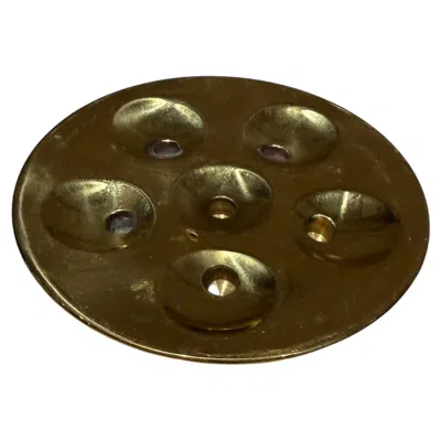 Pre-owned Dansk Saucer Spray Candle Holder Jens Harald Quistgaard Jhq Brass In Brown